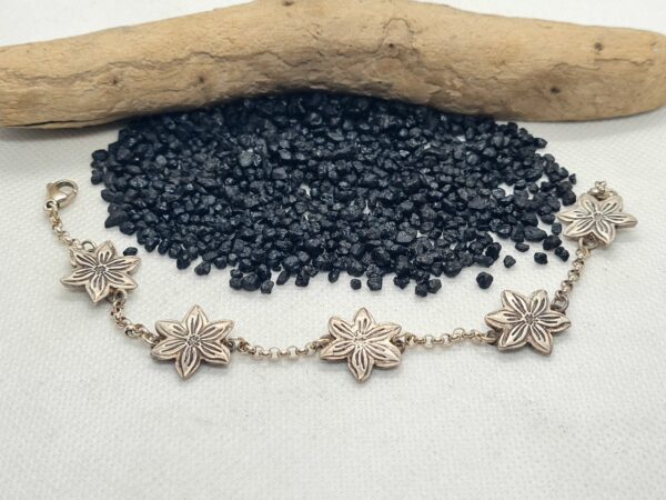 Silberarmband "Blumen"