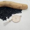 Silberanhänger "Mandala" mit weissem Mondstein