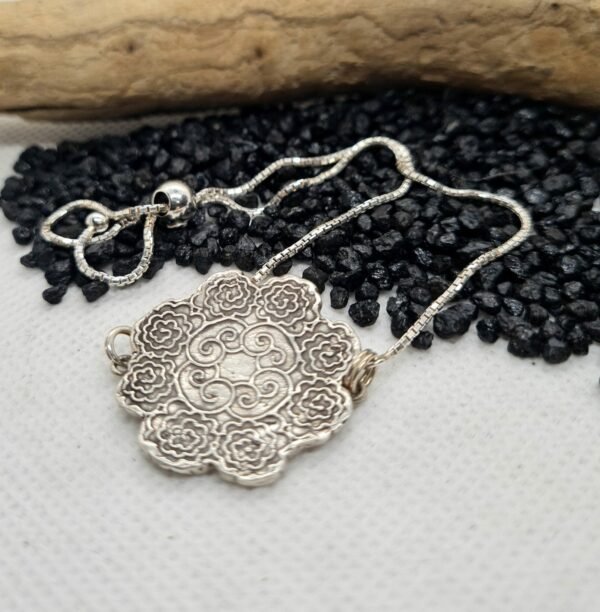 Silberarmband "Blume" verstellbar