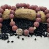 Steinkette "Feuerachat" rot mit filigranier Silberkugel