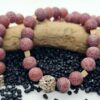 Steinkette "Feuerachat" rot mit filigranier Silberkugel