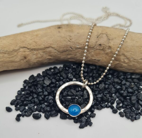 Silberanhänger "Achat-Ring"