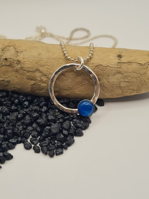 Silberanhänger "Achat-Ring"
