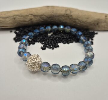 Stein-Armband «Swarovski» mit filigraner Kugel