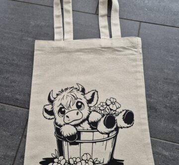 Stofftasche «Kälbchen Bubble» Mini geplottet