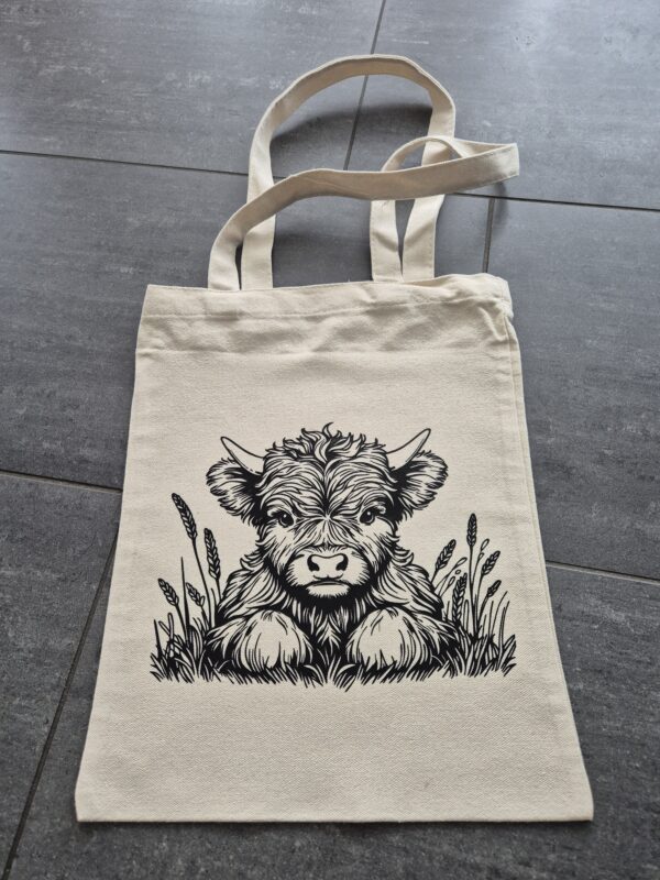 Stofftasche "Kälbchen Schotti" Mini geplottet