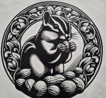 Stofftasche «Eichhörnchen Nüssli» geplottet