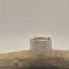 Silberring geschmiedet mit weissem Zirkon