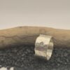 Silberring geschmiedet mit weissem Zirkon
