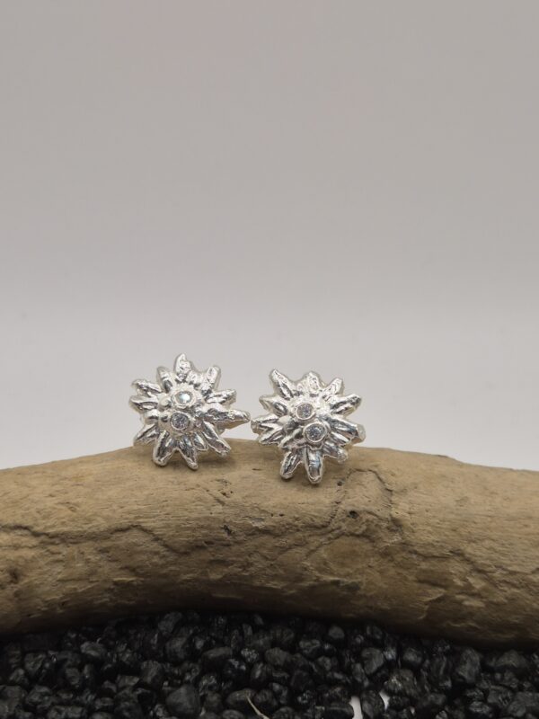 Silberohrstecker "Edelweiss"