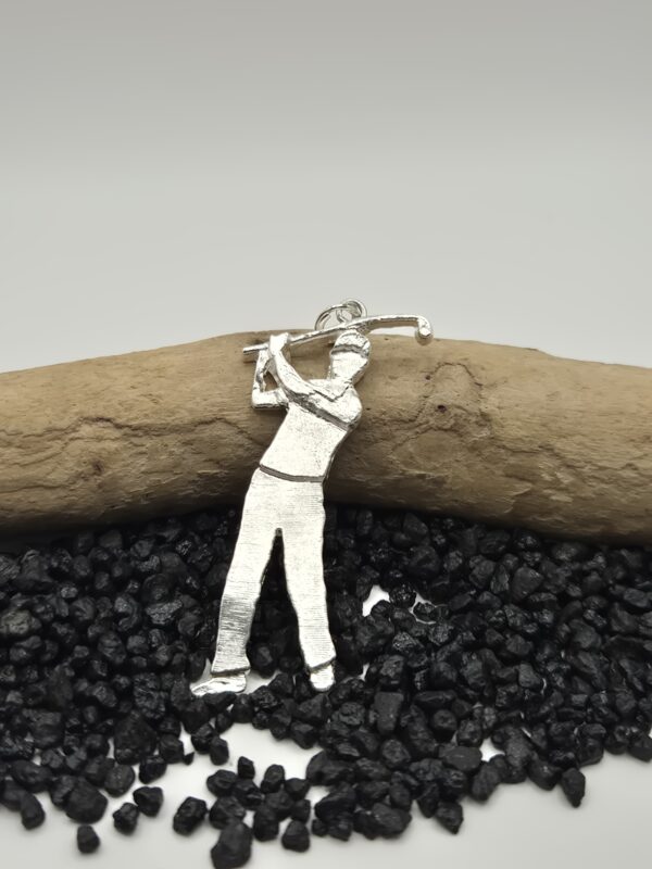Silberanhänger "Golfer stehend"