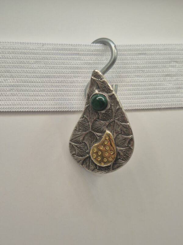 Silberanhänger "vergoldet" mit Malachit-Cabochon
