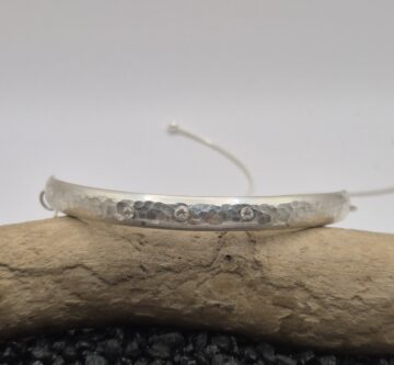 Silberarmband geschmiedet «gehämmert mit Zirkonien»