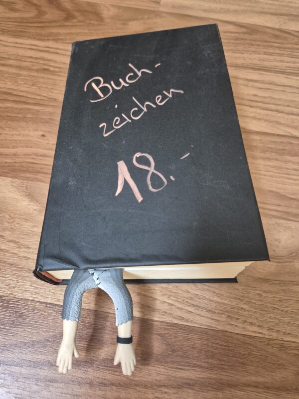 Buchzeichen "Hände" grau