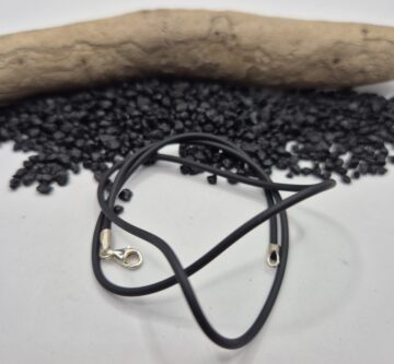 Kautschukkette mit 925er Silberkarabiner