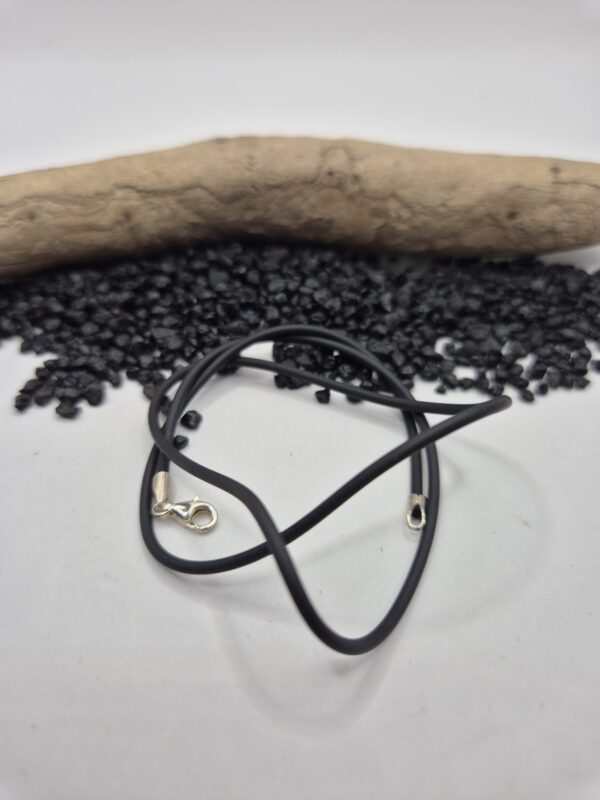 Kautschukkette mit 925er Silberkarabiner